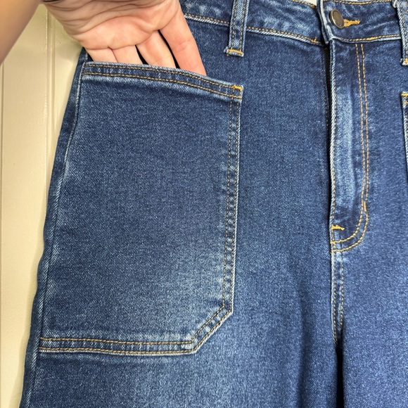 Just Black Denim High Rise Dark Blue Jeans - Picture 7 of 10